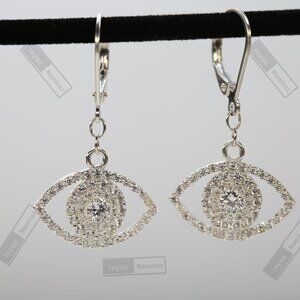 Lucky Eye Earrings in .925 Silver • Symbol of Protection and Good Fortune.